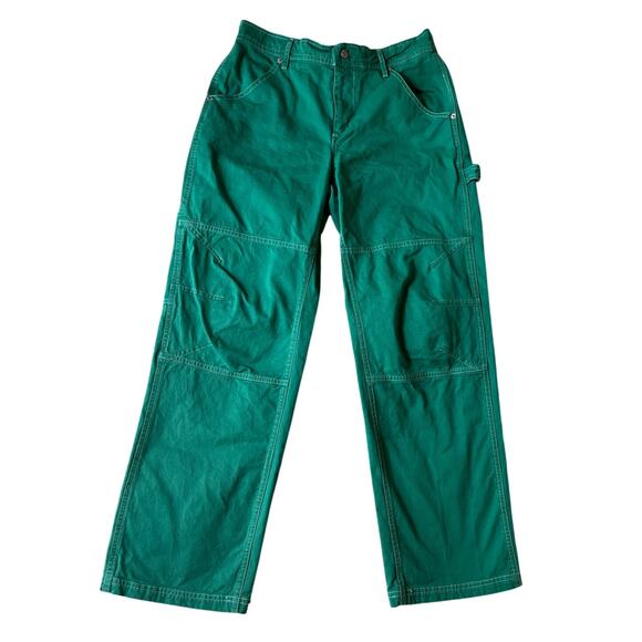 BDG Urban Outfitters Kelly Seafoam Green Cargo Pants High Rise Wide Leg | Size 2 - Picture 1 of 5